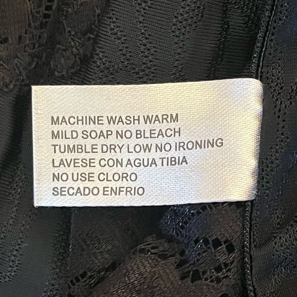 New with Tags Angelina Black Briefs with Lace Trim Size Large - Picture 6 of 6